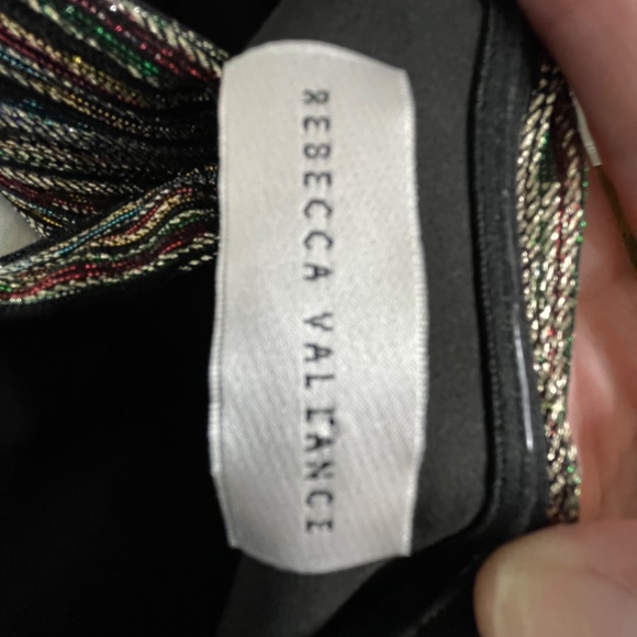 Rebecca Vallence Bellagio Strapless Lame Metallic Flared-Leg Jumpsuit. Sz 6 - Picture 8 of 10